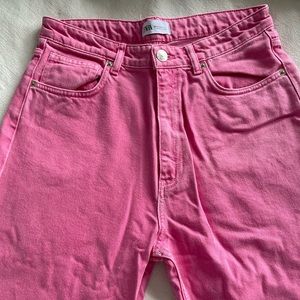 Zara Pink Wide Leg Jean